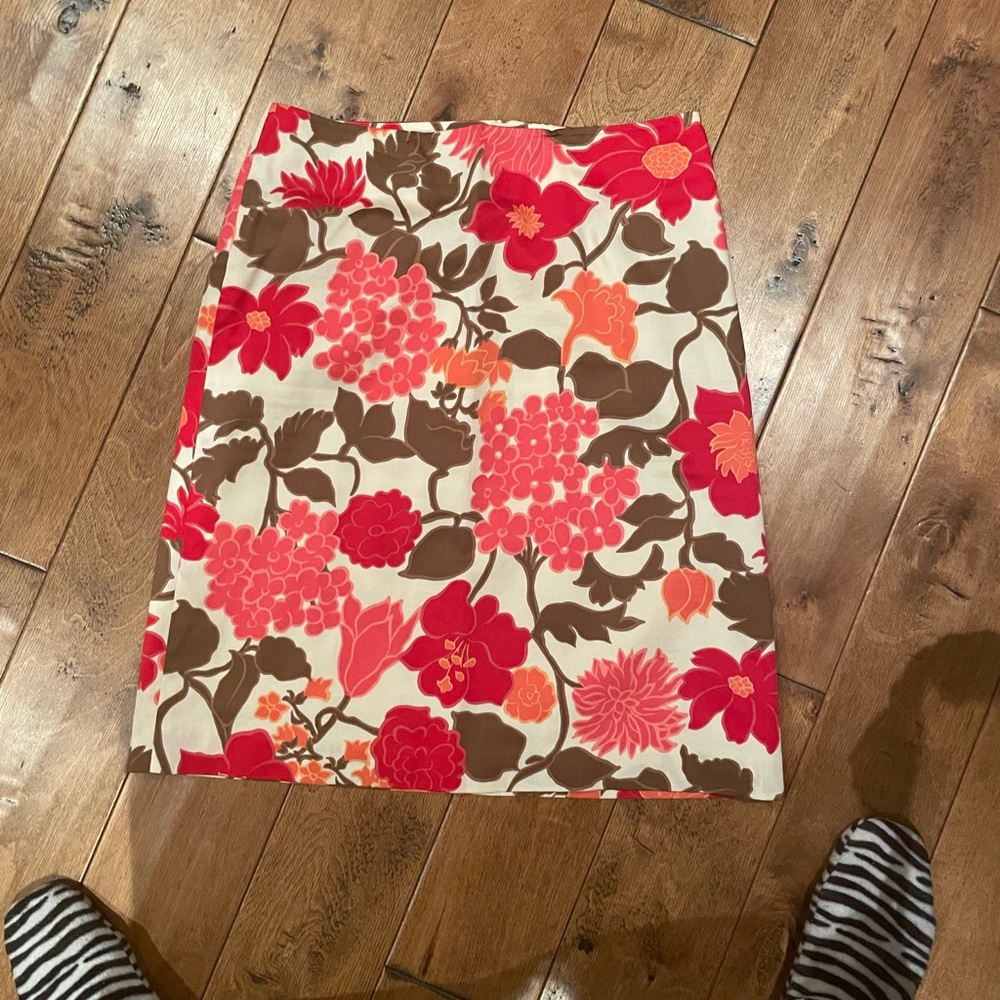 Floral pencil skirt